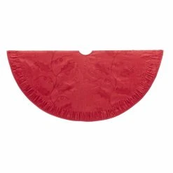 Top 10 🎉 Christmas Tree Skirts & Collars Kurt S. Adler 48 In. Red Sequin And Holly Treeskirt ⭐