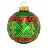Cheapest ✔️ Yellow Ornaments Kurt S. Adler Green Ball Ornament With Fleur-De-Lis - Set Of 6 ⌛