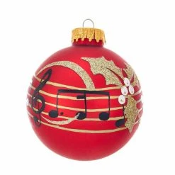 Best Sale โจ Yellow Ornaments Kurt S. Adler Red Music Notes Ball Ornaments - Set Of 6 โค๏ธ