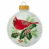 Flash Sale ✔️ Multicolored Ornaments Kurt S. Adler White With Cardinal Ball Ornaments - Set Of 6 🔥 -Christmas Ornaments Shop masterKSA2733