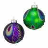 Top 10 ⭐ Purple Ornaments Kurt S. Adler Peacock Purple And Green Ball Ornaments - Set Of 6 💯 -Christmas Ornaments Shop masterKSA2739