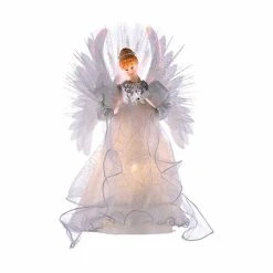 Coupon 👍 Christmas Tree Toppers Kurt S. Adler 14 In. Fiber Optic LED Angel Tree Topper ✨
