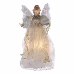 Discount ❤️ Christmas Tree Toppers Kurt S. Adler Animated Fiber Optic Angel Tree Topper 🧨