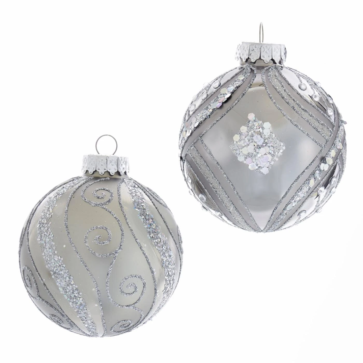 Best Pirce โจ Metallic Ornaments Kurt Adler 3.15. In. Silver And Glitter Glass Ball Ornaments - Set Of 6 ๐ 3 Best Pirce โจ Metallic Ornaments Kurt Adler 3.15. In. Silver And Glitter Glass Ball Ornaments - Set Of 6 ๐