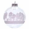Discount ⭐ White Ornaments Kurt Adler 3.15. In. Clear With White Tree Design Glass Ball Ornaments - Set Of 6 👍 -Christmas Ornaments Shop masterKSA3131