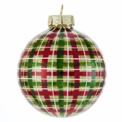 Top 10 ⌛ Multicolored Ornaments Kurt Adler 3.15. In. Red And Green Plaid Glass Ball Ornaments - Set Of 6 🤩