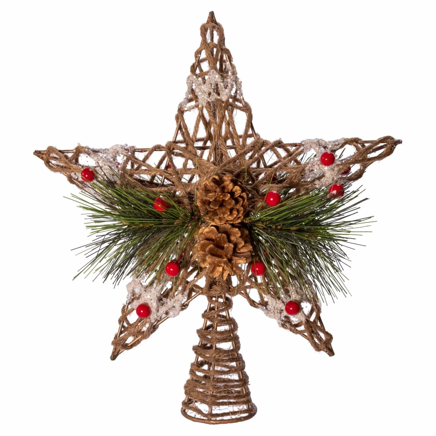Hot Sale 🔥 Christmas Tree Toppers Kurt Adler 11 In. Natural Star With Pinecones Tree Topper 🌟 3 Hot Sale 🔥 Christmas Tree Toppers Kurt Adler 11 In. Natural Star With Pinecones Tree Topper 🌟