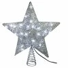 Hot Sale 😉 Christmas Tree Toppers Kurt Adler 45 Light 10 In. LED Silver Star Tree Topper ❤️ -Christmas Ornaments Shop masterKSA3179