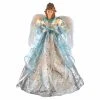 Promo 🔔 Christmas Tree Toppers Kurt Adler 10 Light 16 In. Silver And Blue Angel Tree Topper ❤️ -Christmas Ornaments Shop masterKSA3186