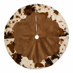 Buy 🎉 Kurt S. Adler, Inc. Christmas Tree Skirts & Collars Kurt Adler 48-Inch Corduroy Cow Print Tree Skirt 🥰