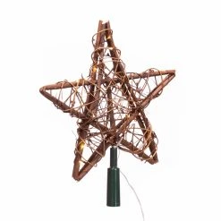 Top 10 🧨 Kurt S. Adler, Inc. ✨ Christmas Tree Toppers Kurt Adler 20-Light Fairy Light Natural Rattan Star Tree Topper ❤️