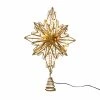 Hot Sale 💯 Kurt S. Adler, Inc. 😍 Christmas Tree Toppers Kurt Adler 15.5-Inch 30-Light Fairy Light Gold Star Treetop ❤️ -Christmas Ornaments Shop masterKSA3309