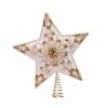 Best deal ❤️ Kurt S. Adler, Inc. ❄ Christmas Tree Toppers Kurt Adler 13.5-Inch 5-Point White And Gold Star Treetop ⌛