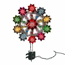 Outlet 👍 Kurt S. Adler, Inc. Christmas Tree Toppers Kurt Adler 11-Inch 11-Light Multi-Color Retro Reflector Tree Topper ✨