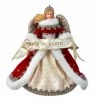 Flash Sale 🎁 Kurt S. Adler, Inc. Christmas Tree Toppers Kurt Adler 10-Inch Fabriché Regal Red Angel Treetop ❤️ -Christmas Ornaments Shop masterKSA3352