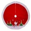 Discount ⭐ Kurt S. Adler, Inc. Christmas Tree Skirts & Collars Kurt Adler 48-Inch Red, Green, And White Santa Applique Treeskirt 🌟 -Christmas Ornaments Shop masterKSA3386