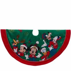 Best deal ⭐ Christmas Tree 😀 Skirts & Collars Kurt Adler 48-Inch Disney© Mickey And Friends Tree Skirt 🛒