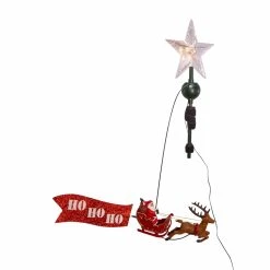 Best Pirce ✔️ Kurt S. Adler, Inc. 🎁 Christmas Tree Toppers Kurt Adler 19.7-Inch LED Star Tree Topper With Rotating Santa 🛒