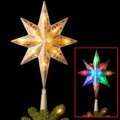Deals ✨ Christmas Tree Toppers National Tree Company Bethlehem Star Tree Topper With 10 Battery Operated Dual Color LED Lights- 9 Functions ⌛