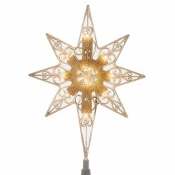 Hot Sale 🧨 Christmas Tree Toppers National Tree Company 11 In. Tree Top Star With Battery Operated Warm White LED Lights 🎉