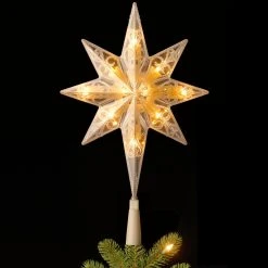 Best Sale 🎉 National Tree Company Christmas Tree Toppers 11 In. Bethlehem Star Pre-Lit LED Christmas Tree Topper 🔔