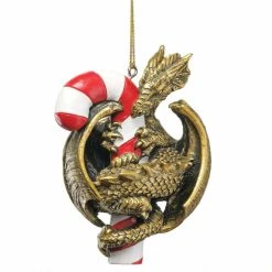Wholesale ⭐ Multicolored Ornaments Design Toscano Dragon With A Sweet Tooth Holiday Ornament 🤩