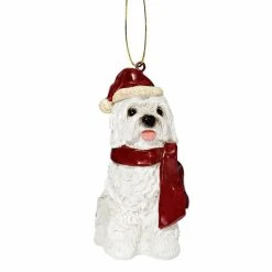 New ✔️ Multicolored Ornaments Design Toscano Maltese Holiday 🎉 Dog Ornament ✨