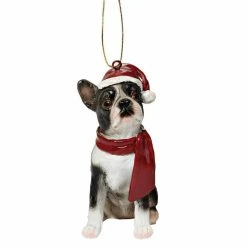 Flash Sale ⌛ Multicolored Ornaments Design Toscano Boston Terrier Holiday 🔥 Dog Ornament 🤩