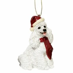 New ❤️ Multicolored Ornaments Design Toscano Poodle Holiday 🔔 Dog Ornament 🔥