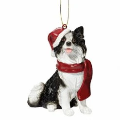 Hot Sale 👏 Multicolored Ornaments Design Toscano Border Collie Holiday Dog Ornament ⌛