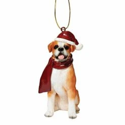 Coupon ❤️ Multicolored Ornaments Design Toscano Boxer Holiday 🧨 Dog Ornament 🔥