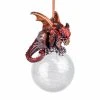Deals 🎁 White Ornaments Design Toscano The Pensive Percher Dragon 2018 Collectible Holiday Ornament 🔔 -Christmas Ornaments Shop masterTOSC4321