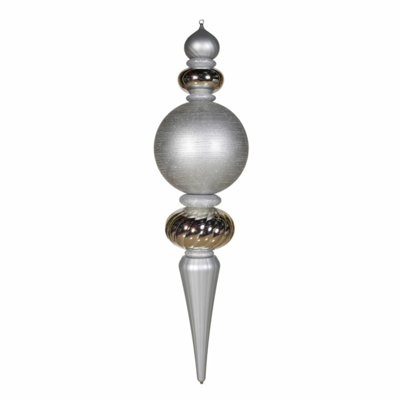 Budget π Metallic Ornaments Vickerman 62 In. Silver Finial Shiny Matte Glitter π 3 Budget π Metallic Ornaments Vickerman 62 In. Silver Finial Shiny Matte Glitter π