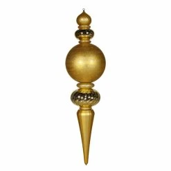 Best Pirce ✨ Yellow Ornaments Vickerman 62 In. Gold Finial Shiny Matte Glitter ⌛