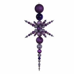 Best deal ⭐ Purple Ornaments Vickerman 76 In. Purple 3 Finish Snowflake Finial 😀