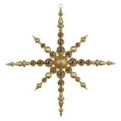 Top 10 🥰 Yellow Ornaments Vickerman 43 In. Gold Finish Snowflake ⭐