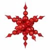 Promo 🔥 Red Ornaments Vickerman 39 In. Red Radical Snowflake Shiny And Glitter 😍 -Christmas Ornaments Shop masterVKR1646