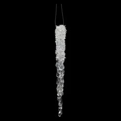 Promo ⭐ White Ornaments Vickerman 8 In. Glitter Icicle Ornament - Set Of 6 🛒