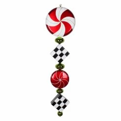 Promo 😍 Green Ornaments Vickerman 45 In. Checkered Jumbo Finial Ornament ❤️