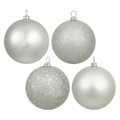 Deals ⌛ Yellow Ornaments Vickerman 2.4 In. 4 Finish Ball Ornament - Set Of 24 💯