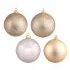 Budget 🧨 Green Ornaments Vickerman 4 In. 4 Finish Ball Ornament - Set Of 12 ⭐ -Christmas Ornaments Shop masterVKR3581