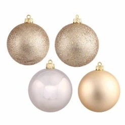 Budget 🧨 Green Ornaments Vickerman 4 In. 4 Finish Ball Ornament - Set Of 12 ⭐