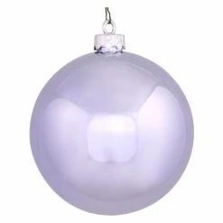 Outlet 🛒 Orange Ornaments Vickerman 8 In. Shiny Ball Ornament 🎁