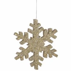 New 🧨 Yellow Ornaments Vickerman 18 In. Glitter Snowflake Ornament 👍