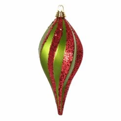 Wholesale 😀 Green Ornaments Vickerman 12 In. Glitter Swirl Drop Ornament ⌛