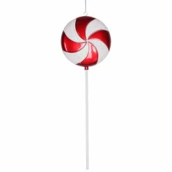 Promo ❤️ White Ornaments Vickerman 24 In. Candy Lollipop Ornament 🧨