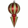 Best Sale 👏 Green Ornaments Vickerman 12 In. Striped Ball Finial Ornament ❤️ -Christmas Ornaments Shop masterVKR3900
