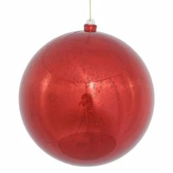 Discount 💯 Red Ornaments Vickerman 10 In. Shiny Red Mercury Ball Ornament ⭐