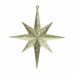 Hot Sale ❤️ Colorful Ornaments Vickerman 8 In. Iridescent Glitter Bethlehem Star Ornament - Set Of 4 ✔️