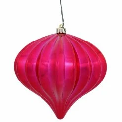 Deals 🤩 Red Ornaments Vickerman 5.7 In. Shiny Onion Ornament - Set Of 3 ⭐